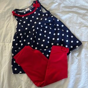 Gymboree Polka Dot Tank Top & Capri Leggings